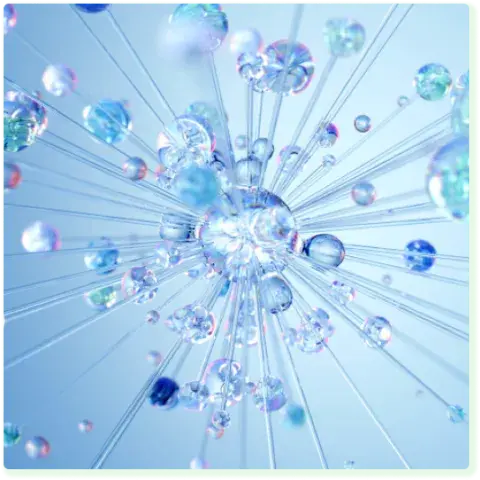 Abstract image of water molecules